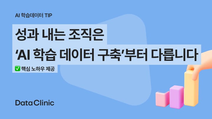 성과 내는 조직은 'AI 학습 데이터 구축'부터 다릅니다. 